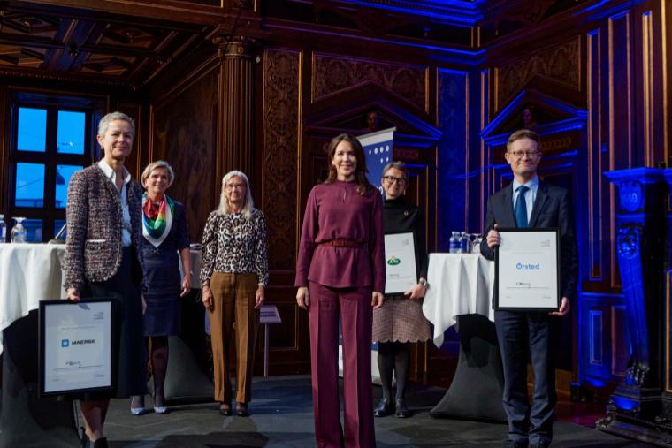 Vinderne af CSR Prisen 2020 sammen med HKH Kronprinsessen